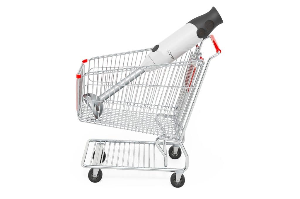 Shopping cart with stick blender