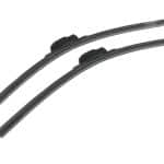 Windshield wipers for cars isolated on white background. Pair of car windshield wipers isolatyed. Frameless wipers