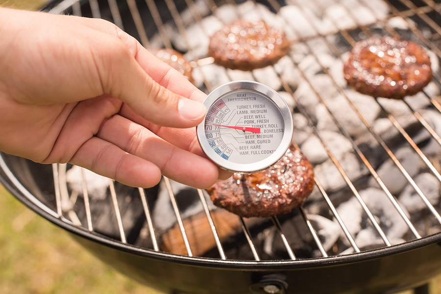 meat thermometer while barbecuing